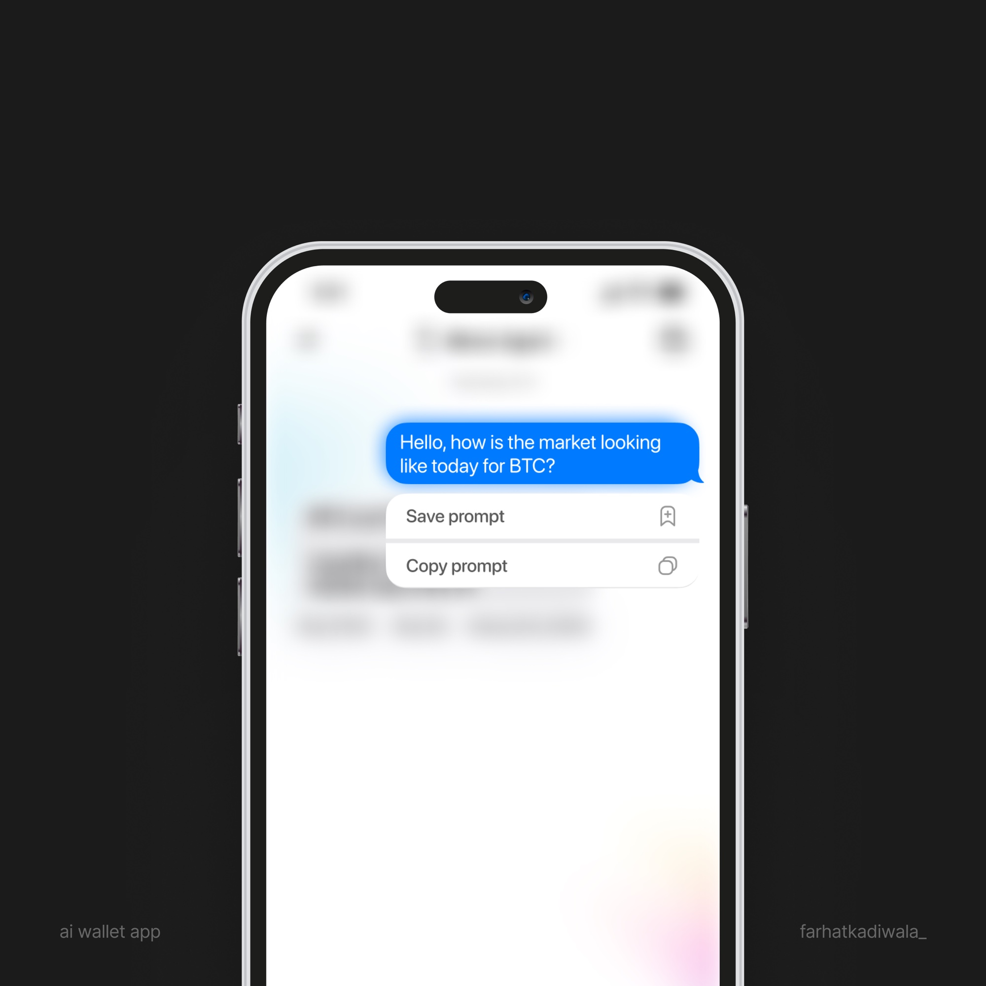 AI Wallet concept screen