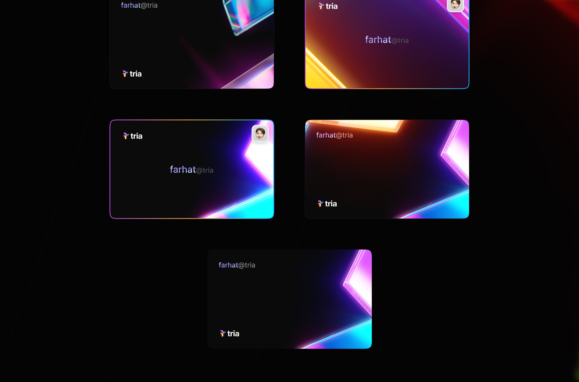 Tria card variants