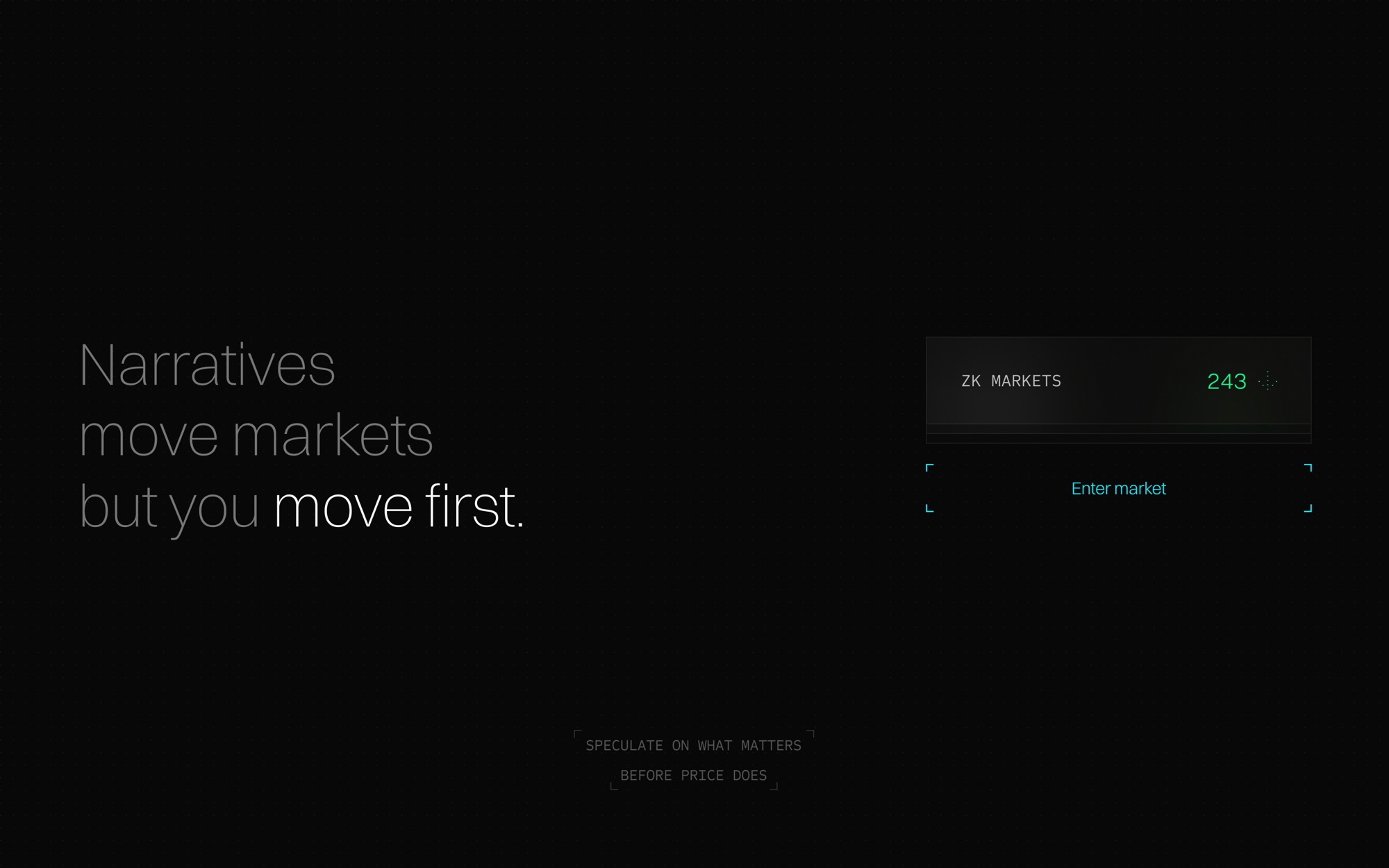 Inertia landing — Narratives move markets but you move first