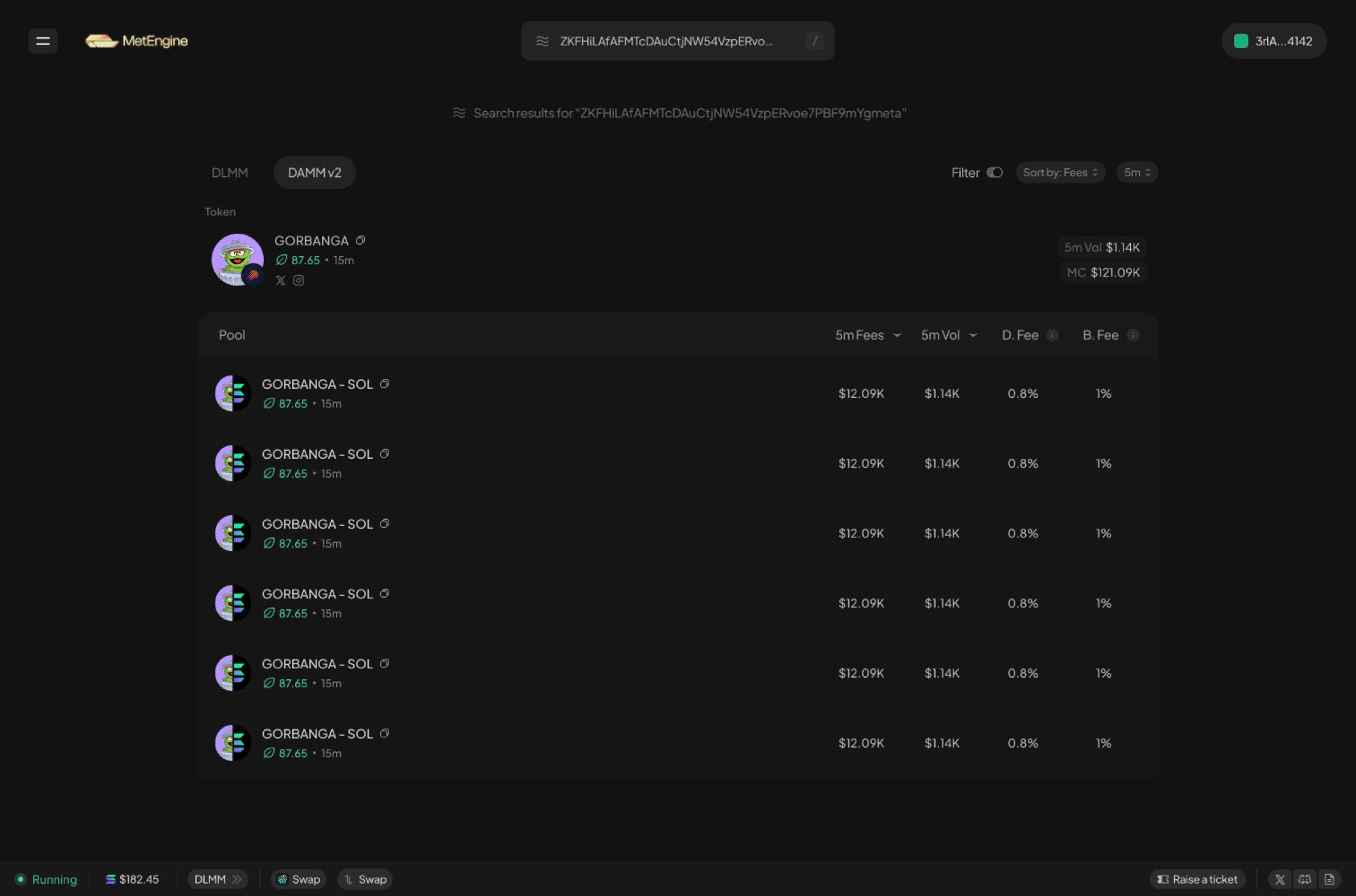 Detailed search — DAMMv2