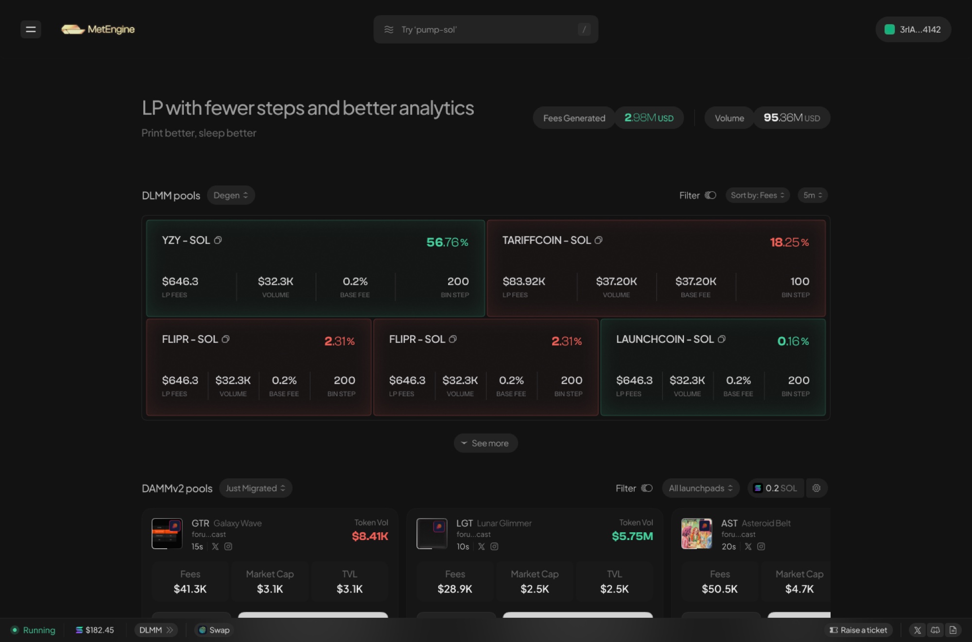 MetEngine LP management app